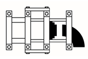 Butt elbow with flange