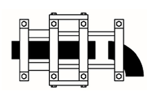 Butt straight pipe with elbow