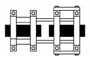 Buttstraight pipe with straight pipe 1