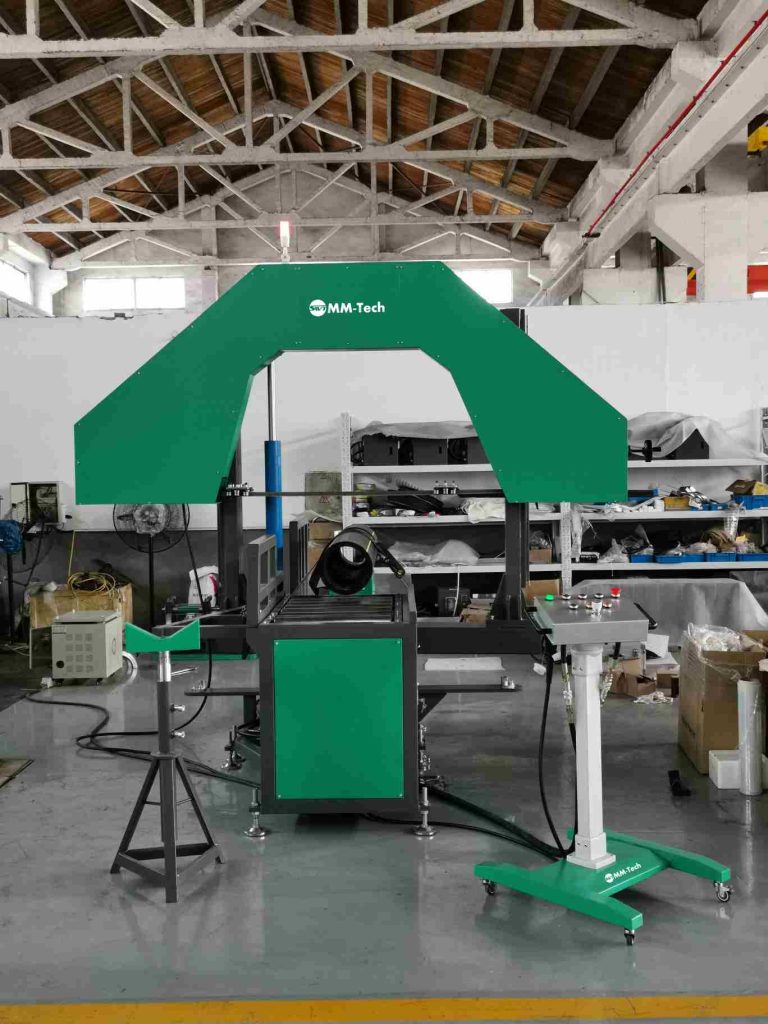 Master Wye Fittings & Large-Diameter HDPE Cutting: The MM-Tech Servo-Driven Multi-Angular Band Saw